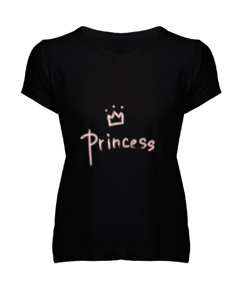 Tisho - Princess Kadın V Yaka Tişört