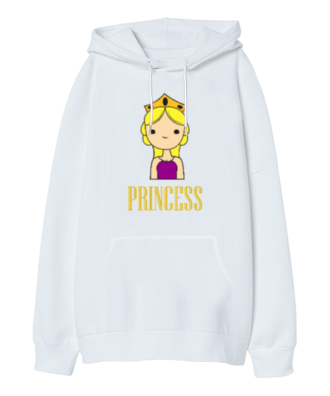 Tisho - Princess Oversize Unisex Kapüşonlu Sweatshirt