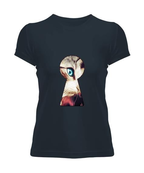 Tisho - Psychedelic Cat Kadın Tişört