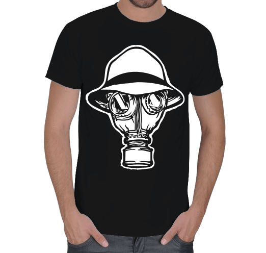 Tisho - PSYCHO REALM Gas Mask Erkek Tişört