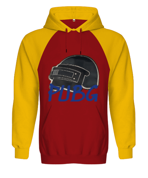 Tisho - PUBG Desenli Kapşonlu Orjinal Reglan Hoodie Unisex Sweatshirt