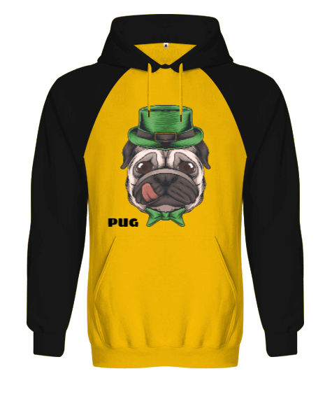 Tisho - Pug Sweat Orjinal Reglan Hoodie Unisex Sweatshirt