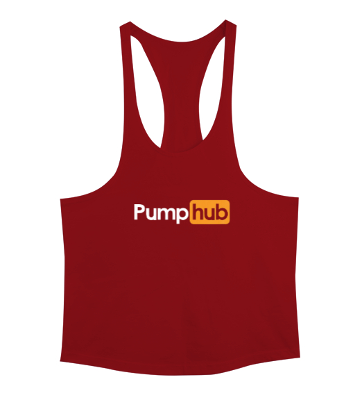 Tisho - PumpHub Gym Workout Kırmızı Erkek Tank Top Atlet