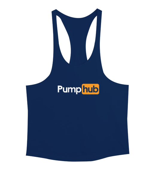 Tisho - PumpHub Gym Workout Lacivert Erkek Tank Top Atlet