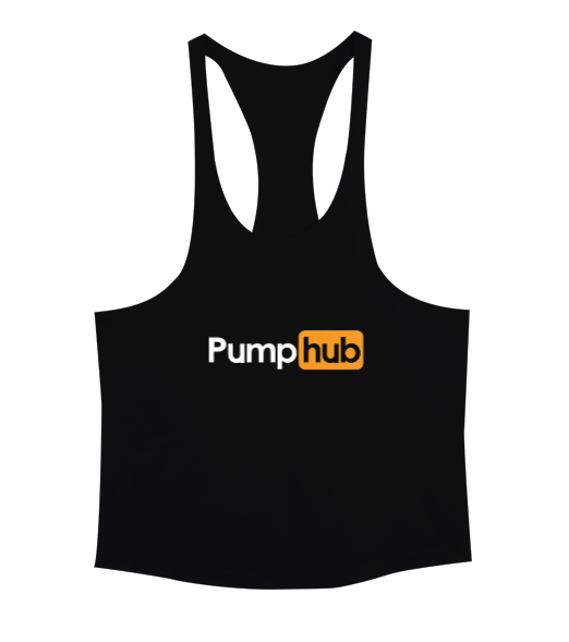 Tisho - PumpHub Gym Workout Siyah Erkek Tank Top Atlet