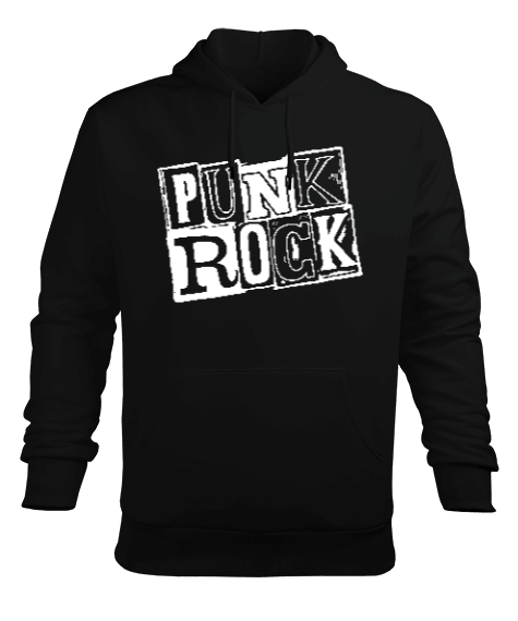 Tisho - Punk Rock Erkek Kapüşonlu Hoodie Sweatshirt