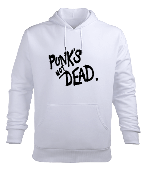 Tisho - Punks Not Dead Erkek Kapüşonlu Hoodie Sweatshirt