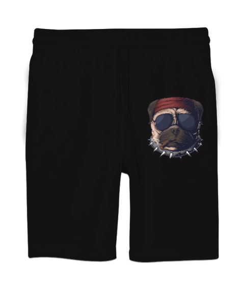 Tisho - Purolu tasmalı gözlüklü gangster pitbull köpek Unisex Sweatshirt Şort Regular Fit