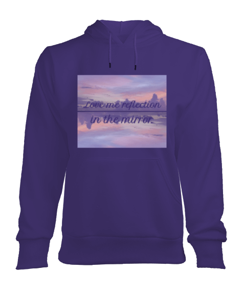 Tisho - Purple Sweatshirt Kadın Kapşonlu Hoodie Sweatshirt