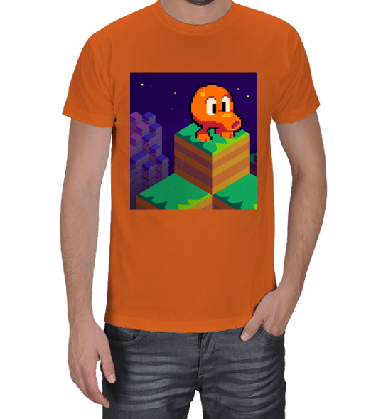 Tisho - Qbert Erkek Retro Tişört Erkek Tişört