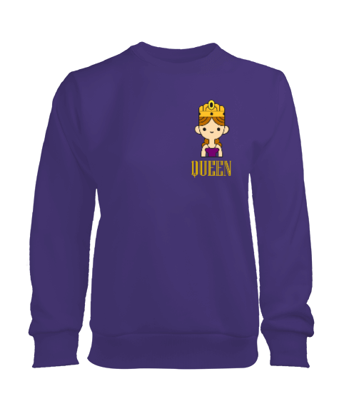 Tisho - Queen baskılı kadın sweatshirt Kadın Sweatshirt