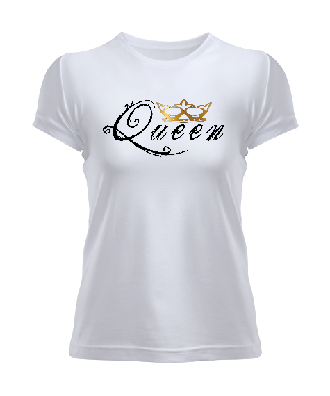 Tisho - Queen Beyaz Kadın Tişört