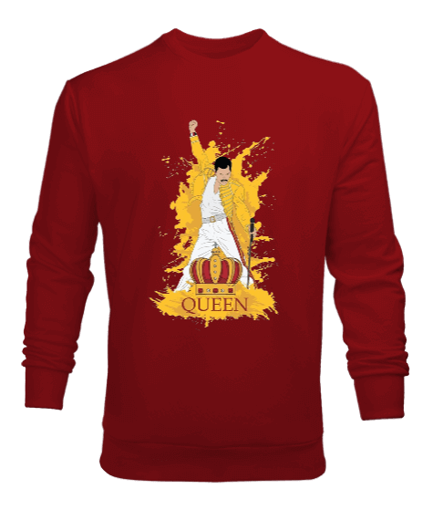 Tisho - Queen Rock Tasarım Baskılı Erkek Sweatshirt