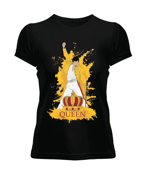 Tisho - Queen Rock Tasarım Baskılı Kadın Tişört
