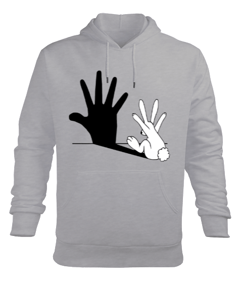 Tisho - Rabbit Hand Erkek Kapüşonlu Hoodie Sweatshirt