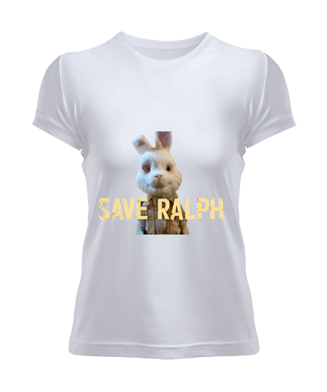 Tisho - Ralp Tavşanlı kadın tişörtü Ralp Rabbit Woman T-shirt Kadın Tişört