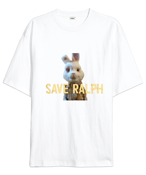 Tisho - Ralph Tavşan Tişört Ralph Rabbit T-shirt -1- Oversize Unisex Tişört