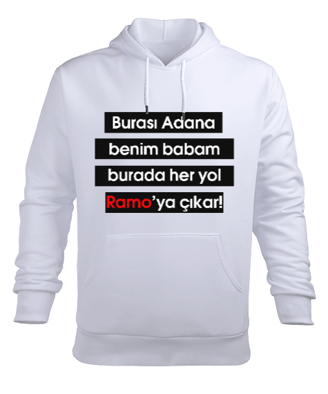 Tisho - Ramo dizi Erkek Kapüşonlu Hoodie Sweatshirt