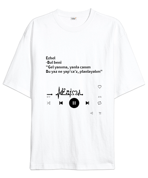 Tisho - Rap lyrics01 Oversize Unisex Tişört