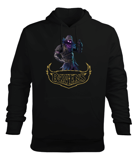 Tisho - Ravens Erkek Kapüşonlu Hoodie Sweatshirt