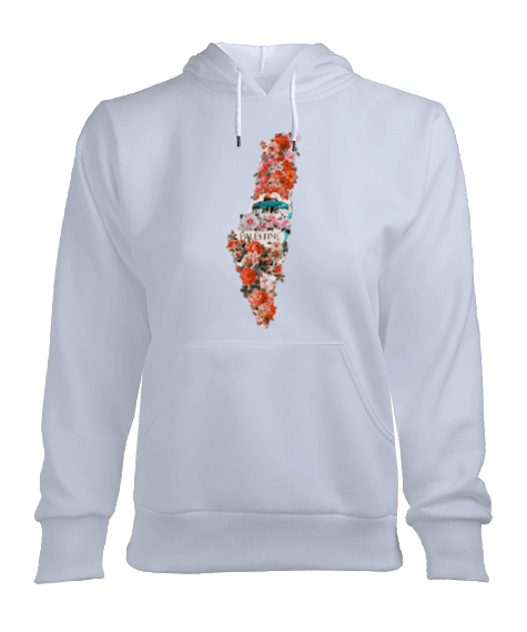 Tisho - Real Map Kadın Kapşonlu Hoodie Sweatshirt