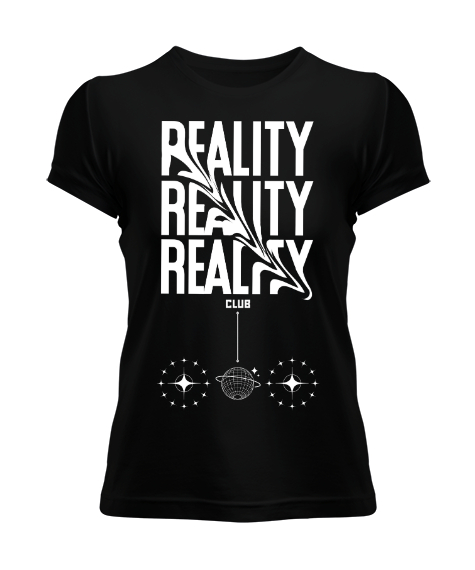 Tisho - Reality club Siyah Kadın Tişört