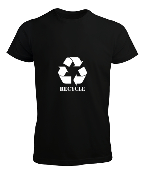 Tisho - Recycle - Geri Dönüşüm Siyah Erkek Tişört