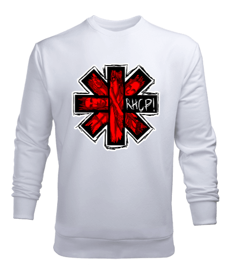 Tisho - Red Hot Chili Peppers Rock Tasarım Baskılı Erkek Sweatshirt