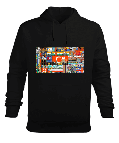 Tisho - reddit r place baskısı Erkek Kapüşonlu Hoodie Sweatshirt