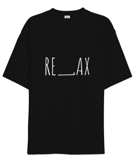 Tisho - Relax Siyah Oversize Unisex Tişört