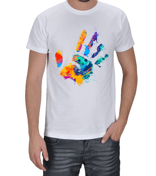 Tisho - Rengarenk Avuçlar Erkek Tişört