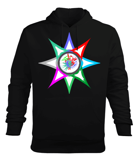 Tisho - RENK ŞENLİĞİ Erkek Kapüşonlu Hoodie Sweatshirt