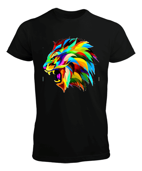 Tisho - Renkli aslan Erkek Tişört