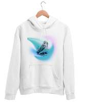 renkli doğa Beyaz Unisex Kapşonlu Sweatshirt - Tisho