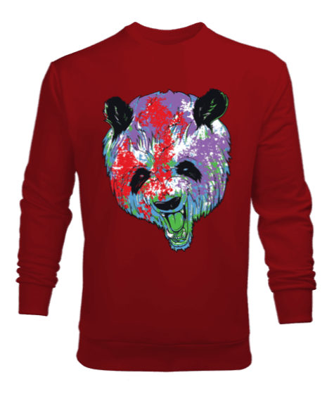 Tisho - Renkli panda baskılı erkek Erkek Sweatshirt