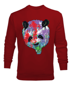 Renkli panda baskılı erkek Erkek Sweatshirt - Tisho