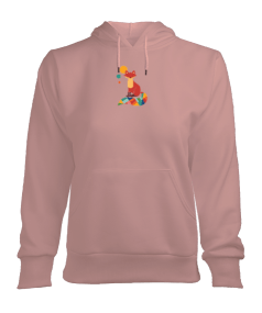 renkli tilki Kadın Kapşonlu Hoodie Sweatshirt - Tisho