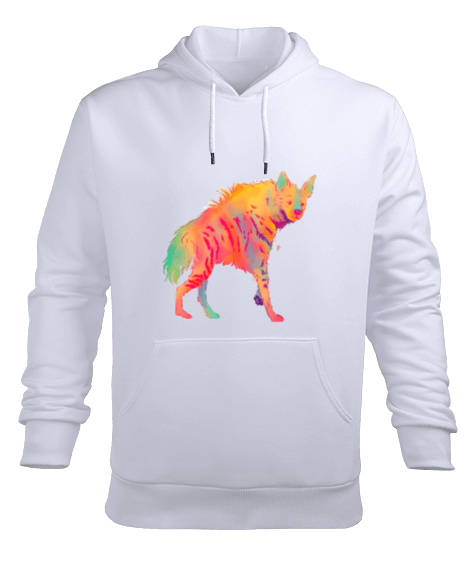 Tisho - Renkli vahşi sırtlan Erkek Kapüşonlu Hoodie Sweatshirt