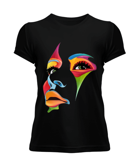 Tisho - Renkli Yüz Kadın Tişört