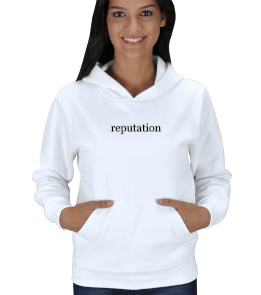 Reputation baskılı sweatshirt Kadın Kapşonlu - Thumbnail