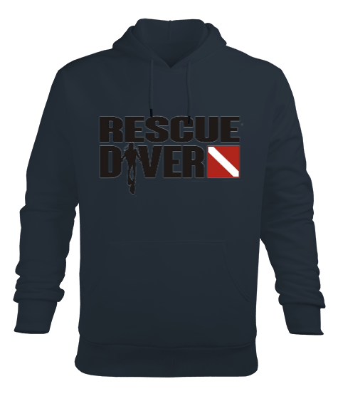 Tisho - Rescue Diver Erkek Kapüşonlu Hoodie Sweatshirt