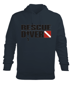 Tisho - Rescue Diver Erkek Kapüşonlu Hoodie Sweatshirt