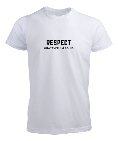 Tisho - RESPECT WHİTE Beyaz Erkek Tişört