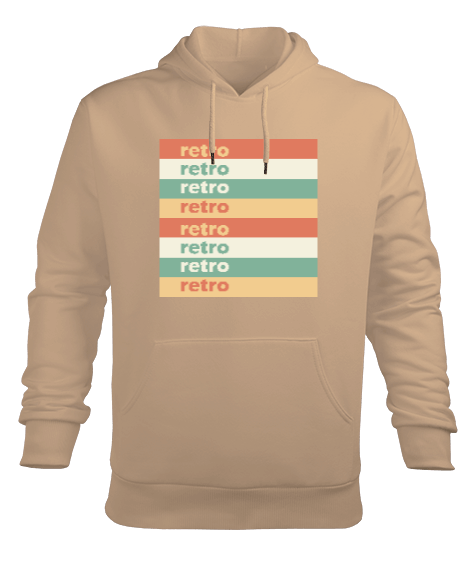 Tisho - Retro Erkek Kapüşonlu Hoodie Sweatshirt