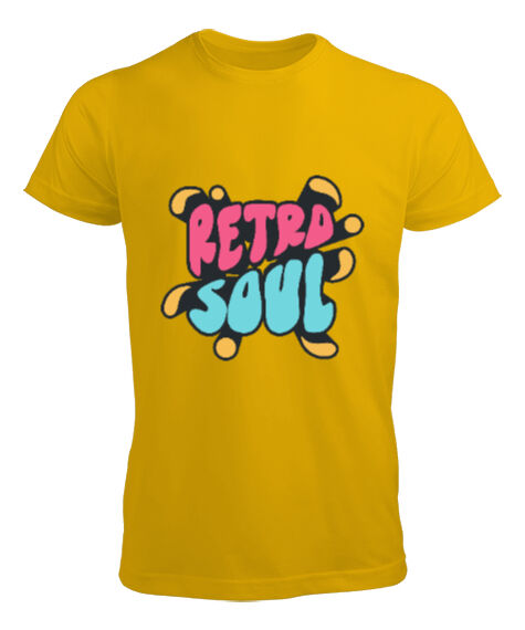 Tisho - Retro Soul Tasarımlı Sarı Erkek Tişört