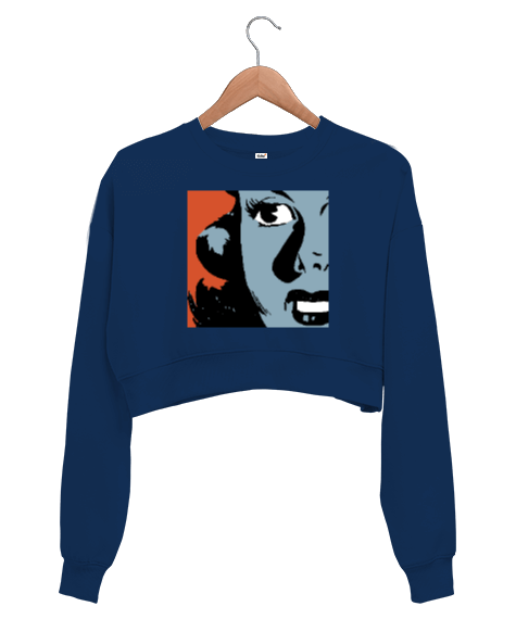 Tisho - Retro Woman Kadın Crop Sweatshirt