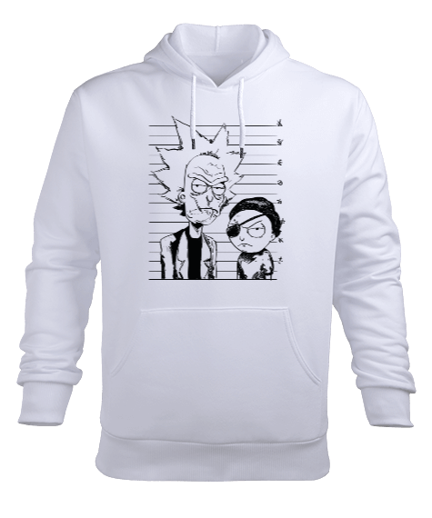 Tisho - Rick And Morty - OneArtTasarım Erkek Kapüşonlu Hoodie Sweatshirt