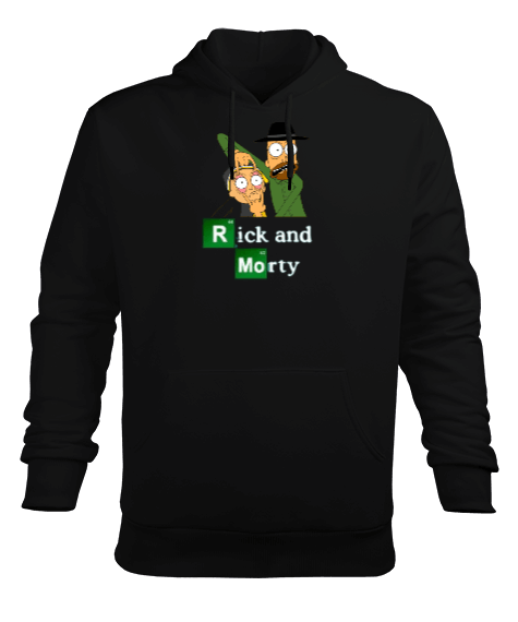 Tisho - Rick and Morty x Breaking Bad Erkek Kapüşonlu Hoodie Sweatshirt