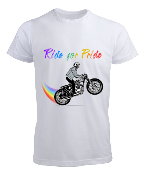 Tisho - Ride for Pride Beyaz Erkek Tişört