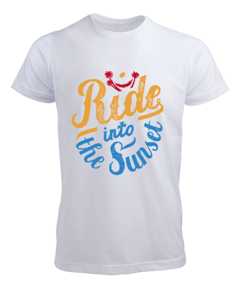 Tisho - Ride İnto The Sunset Baskılı Erkek Tişört